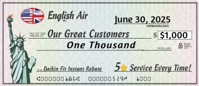 $1,000 Instant Rebate on Daikin Fit System!